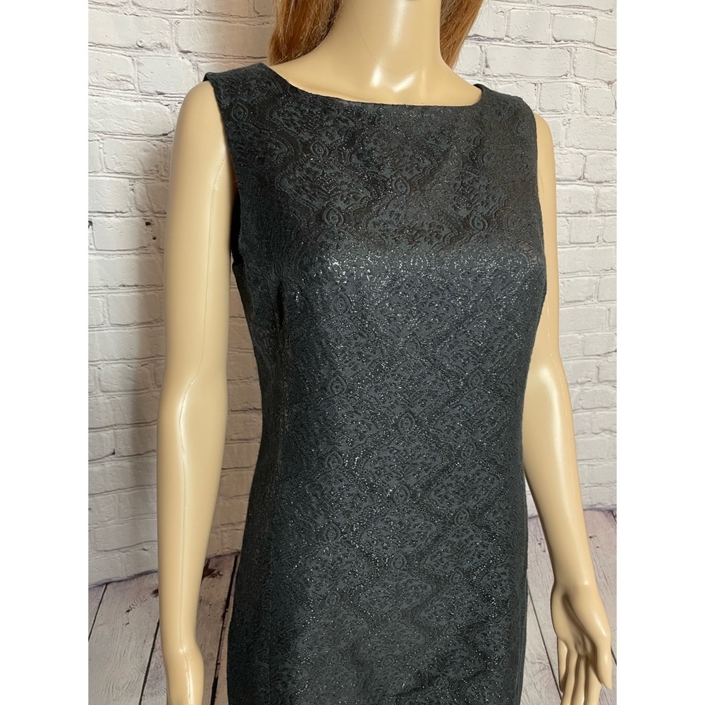 New Banana Republic Black Silk Blend Sleeveless Shift Dress Size 6 - Picture 2 of 10